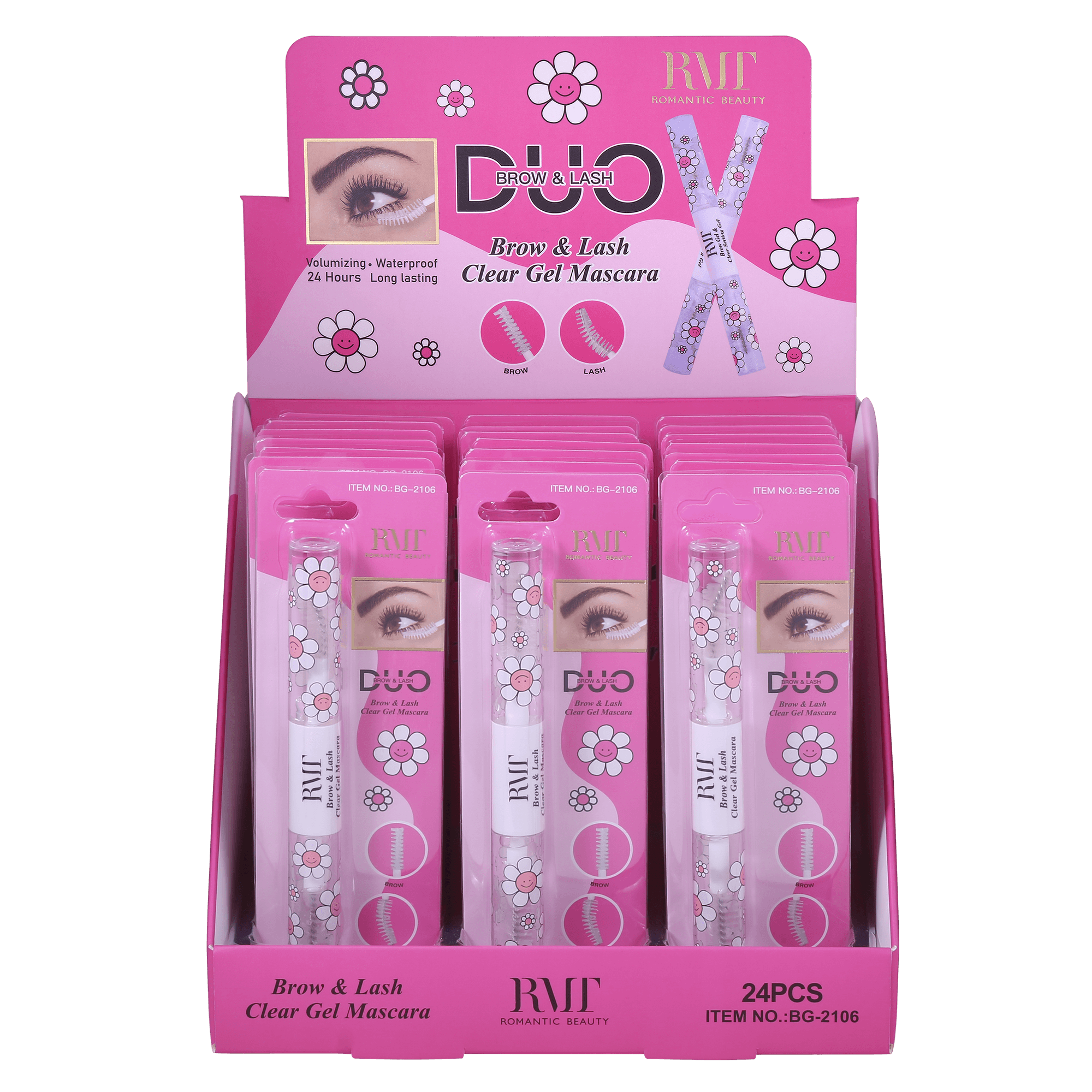 Pack 24 unidades  BROW  AND LASH CLEAR GEL MASCARA